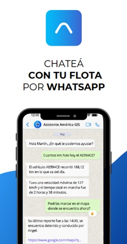 Chat de flota por WhatsApp América GIS