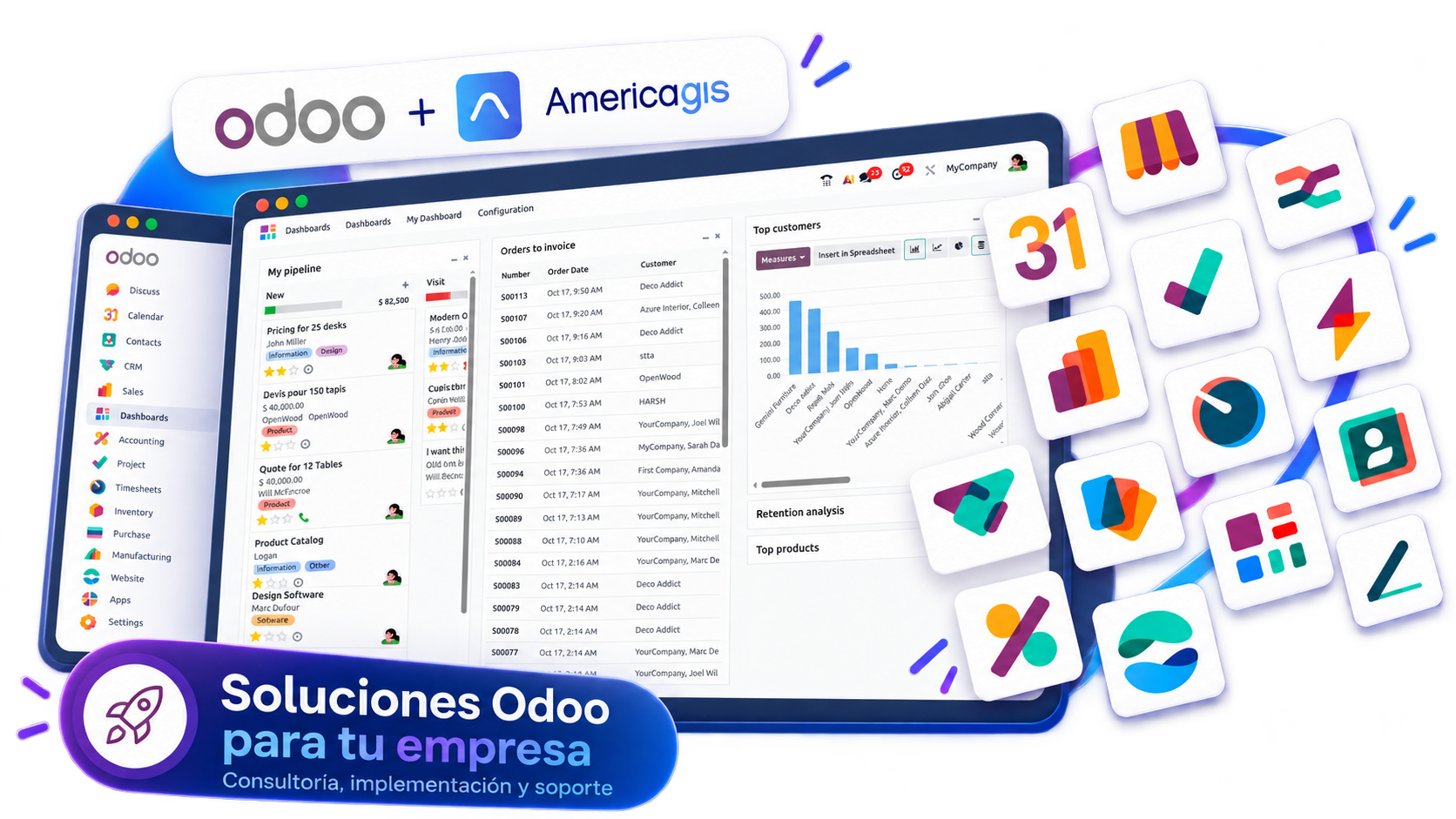 Tablero de Odoo ERP